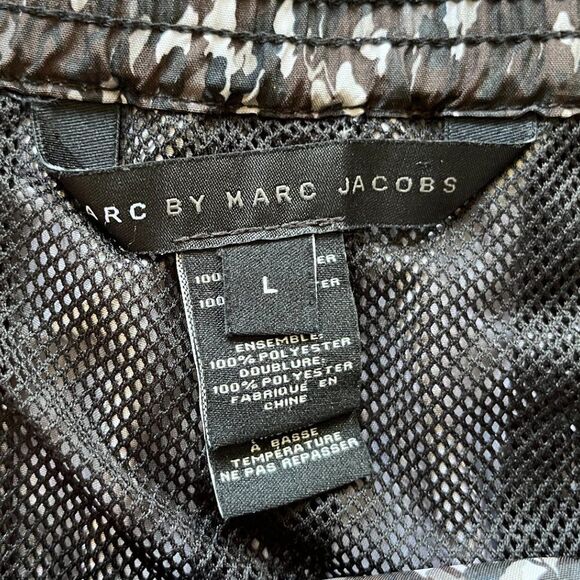 Marc By Marc Jacobs Black Speckled Bathing Suit Swim Trunks Shorts Mens Size L - Picture 3 of 7